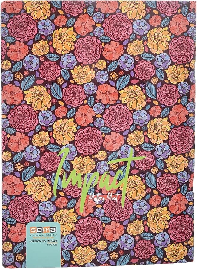 Sema Impact 96-Sheet Notebook: Vibrant Ruled Design, 29.5x20.8 cm, Perfect for School in Multicolor